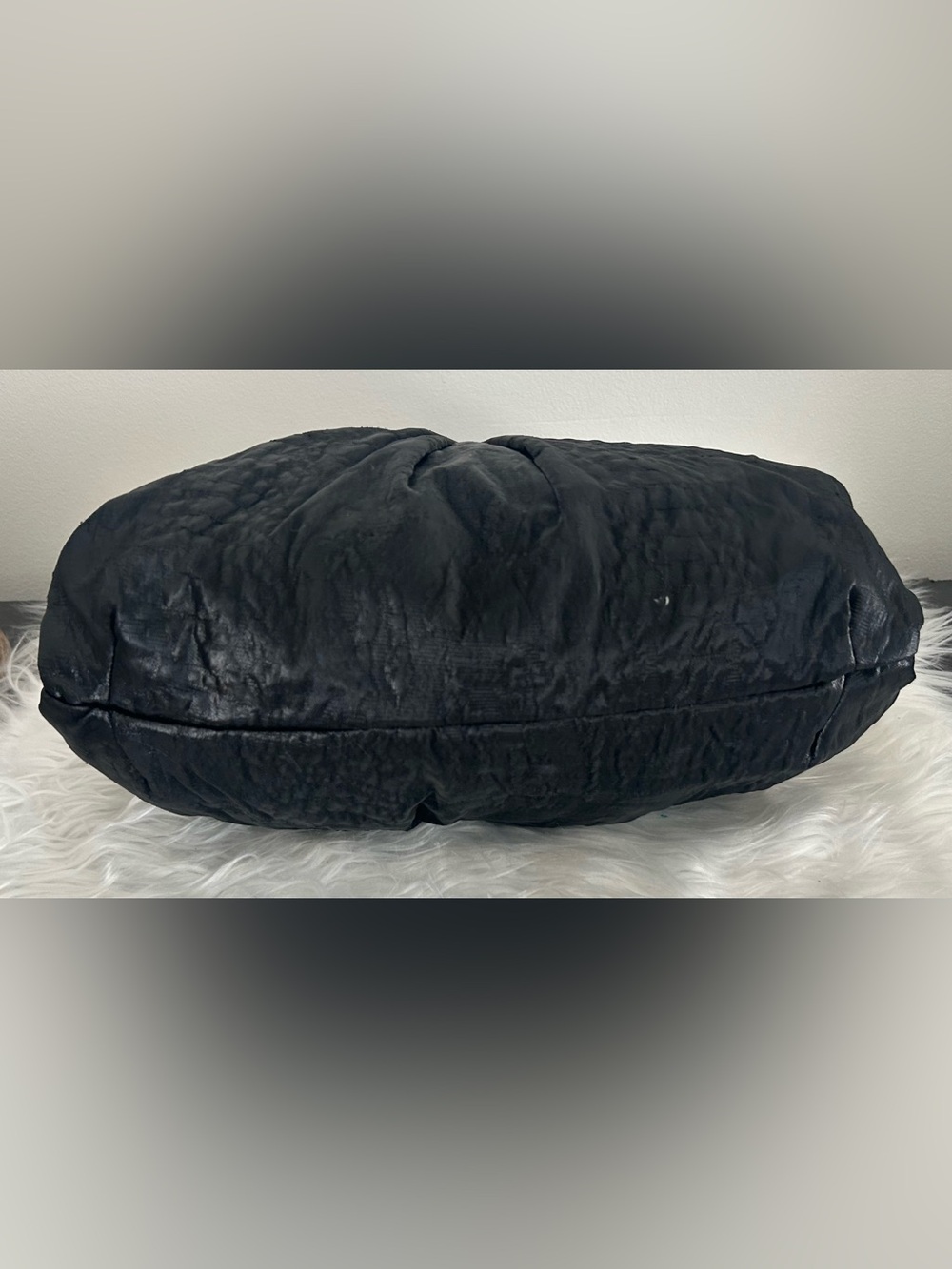 Francesco Biasia Black Italian Leather Slouchy Hobo Shoulder Bag - Picture 13 of 15